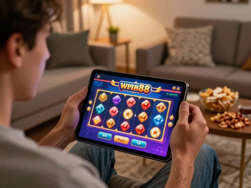Celebrate a gem88 win moment while enjoying online gaming excitement at home.