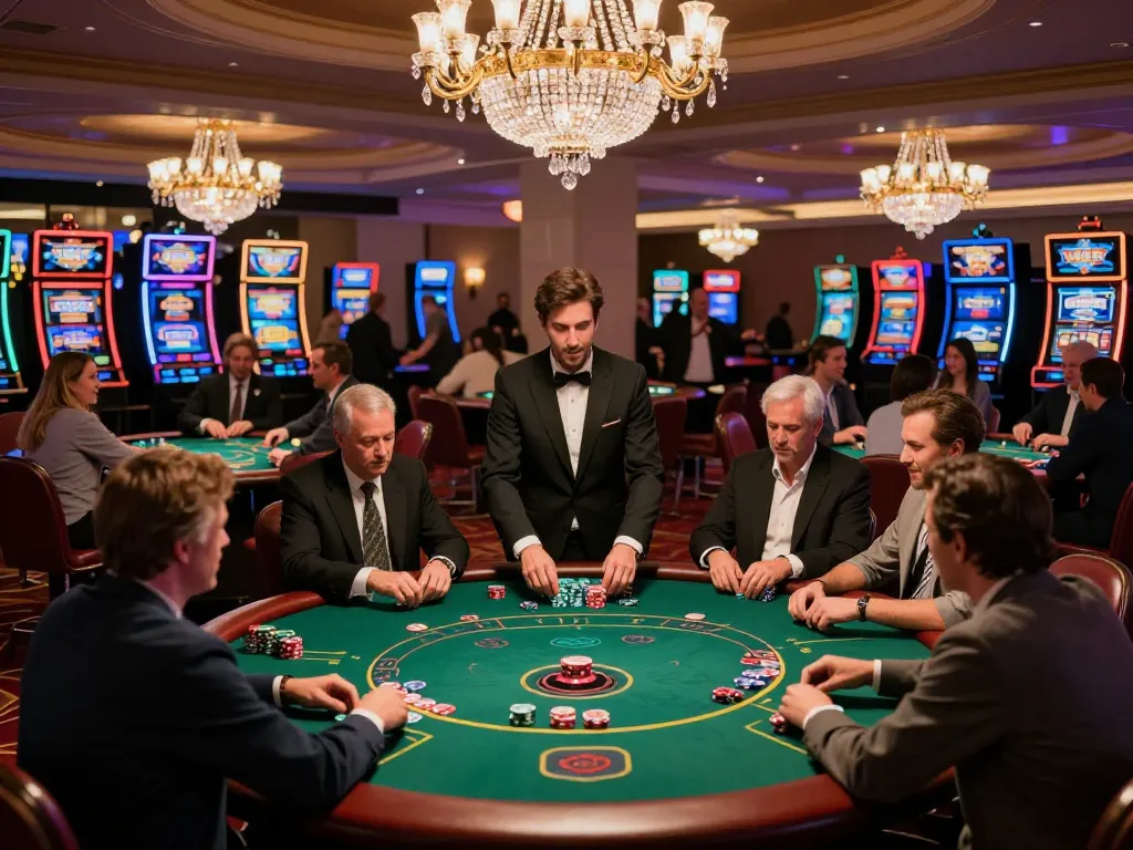 Experience the excitement of gaming at https://www.dacsandatphanrang.com/ with players engaged in poker action and vibrant casino atmosphere.