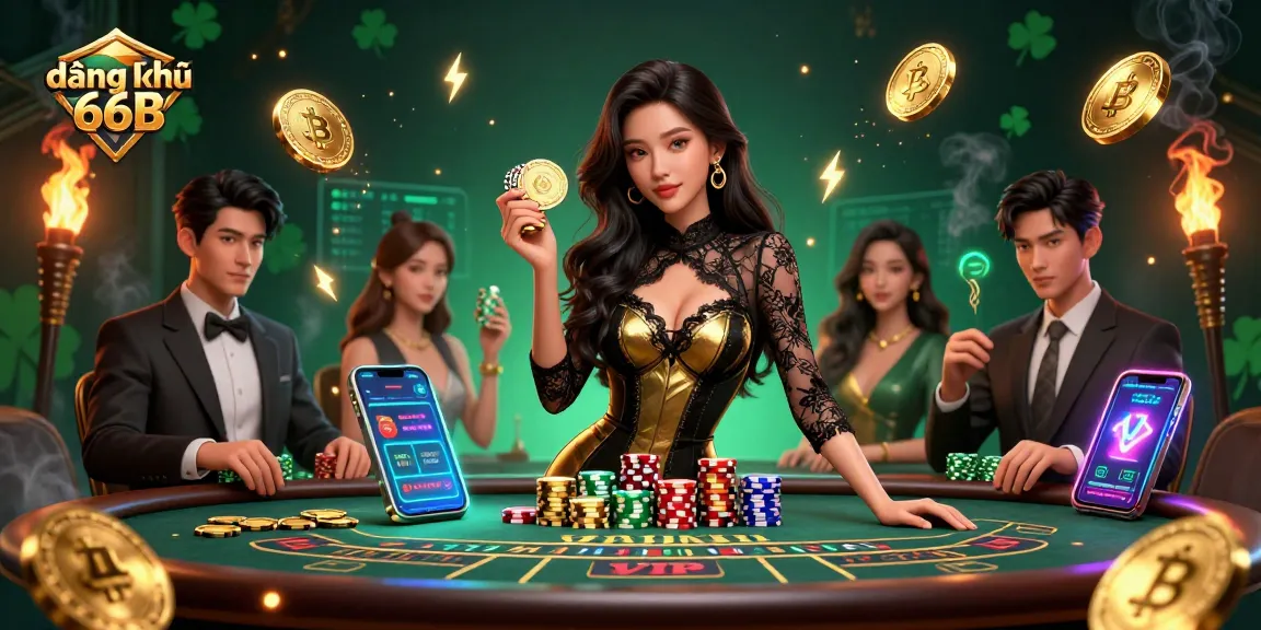 Experience the excitement of gambling with đăng nhập 66B at an elite baccarat table, featuring stunning graphics and dynamic casino elements.