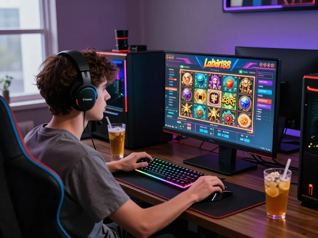 Pemain yang terlibat menikmati permainan slot online laoban188 dalam pengaturan permainan yang dinamis.