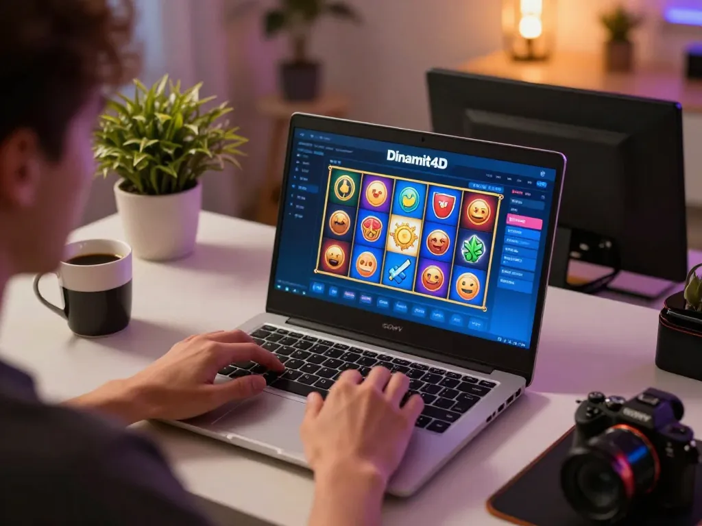 Engaging gameplay on Dinamit4D's online platform showcasing a vibrant slot game screen.
