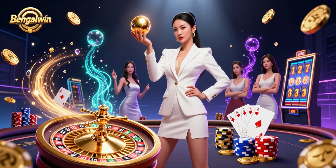 Bengalwin showcases a vibrant online casino scene with thrilling gameplay elements and luxury visuals.