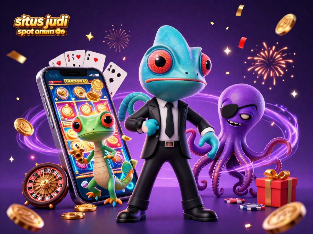 Experience excitement at situs judi slot online terpercaya with vibrant gaming characters and casino elements!