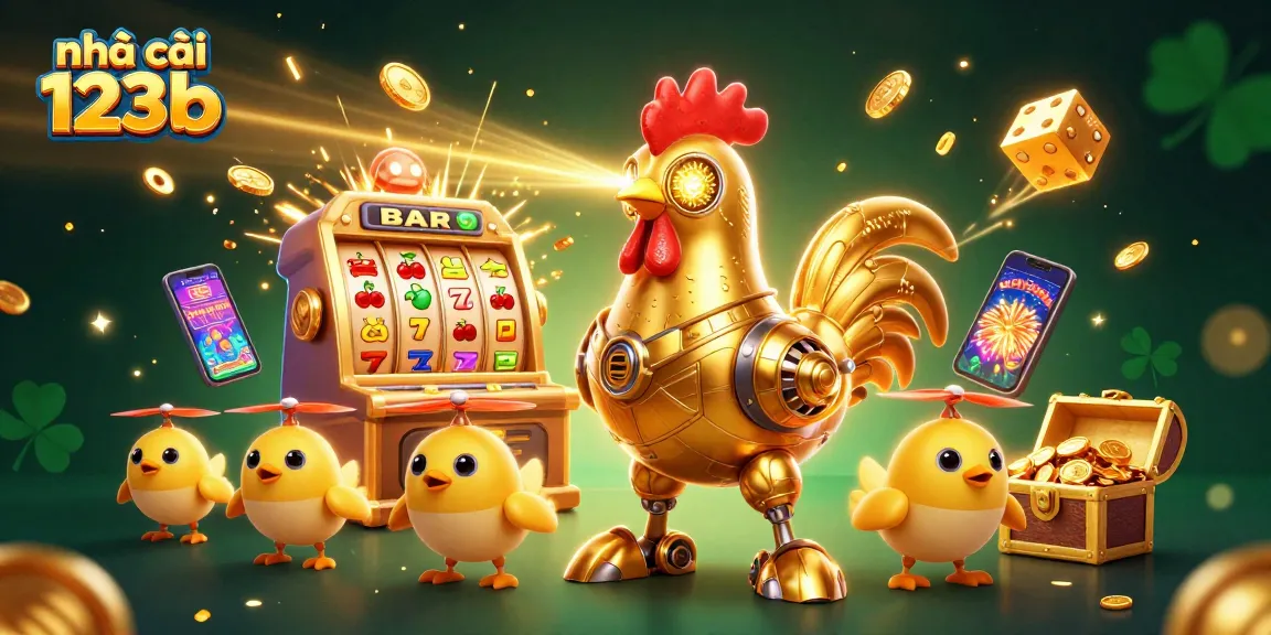 Experience the excitement of nhà cái 123b with vibrant 3D casino elements and dynamic characters.