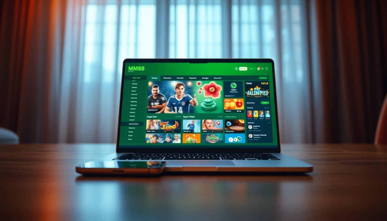 Experience the excitement of online betting at https://mm88.co.in/ with a sleek gaming interface showcasing popular games.