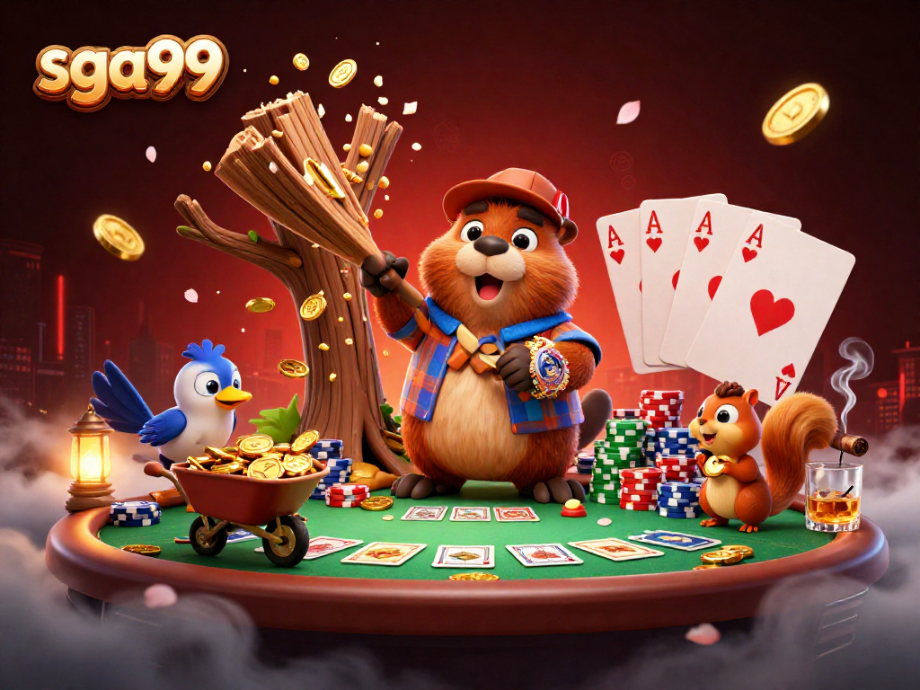 Engage with sga99 through exciting poker action amidst vibrant 3D whimsical characters.