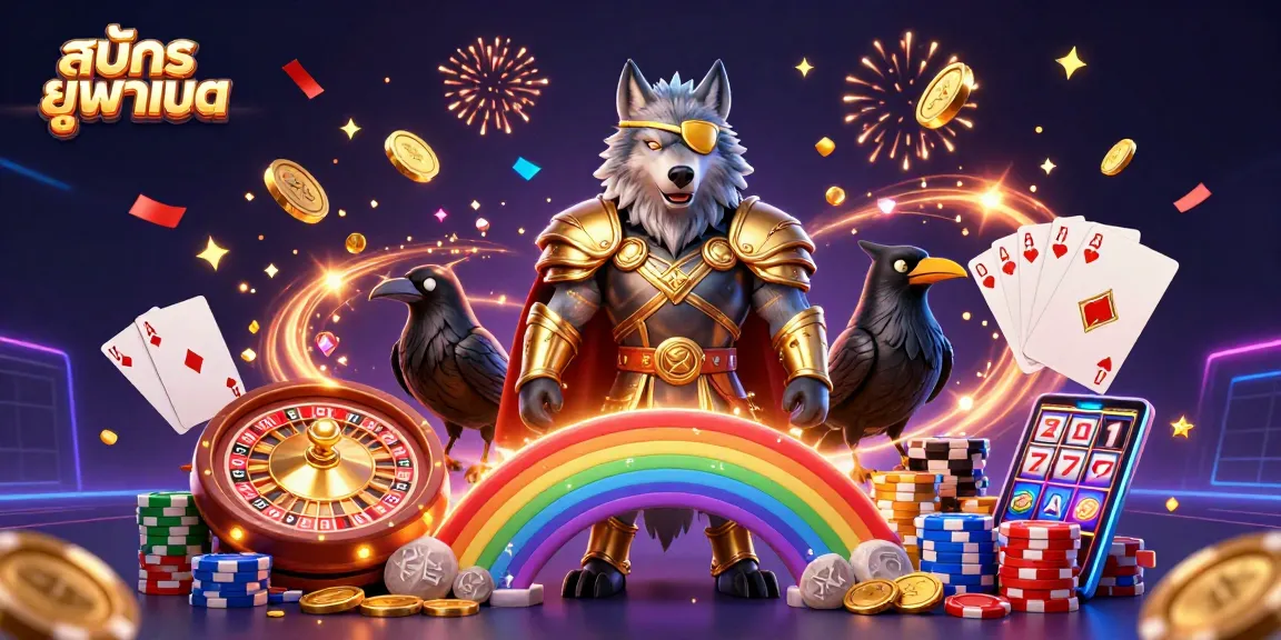 Experience สมัครยูฟ่าเบท with vibrant 3D illustration embodying Norse mythology and casino themes.
