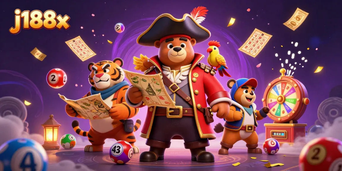 Experience thrilling gameplay at j188x with vibrant lottery balls, exciting casino elements, and dynamic prize visuals.