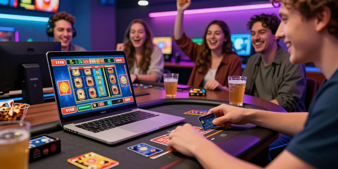 Exciting credit card casino uk gameplay scene with vibrant graphics and happy player.