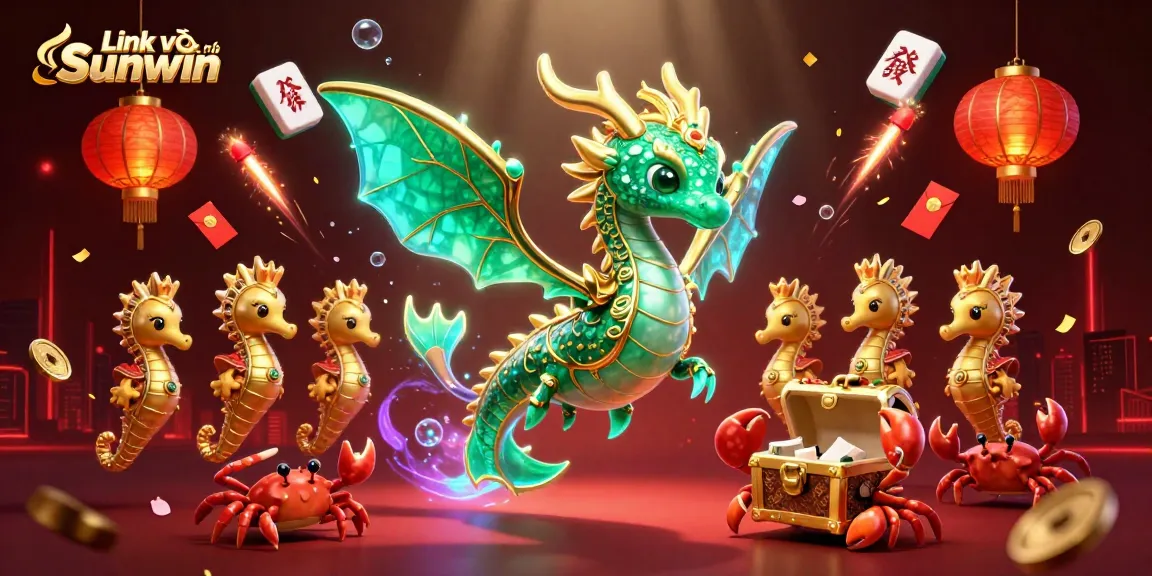 Play with excitement at Link vào Sunwin chính thức, featuring an emerald sea dragon and dynamic gaming elements.