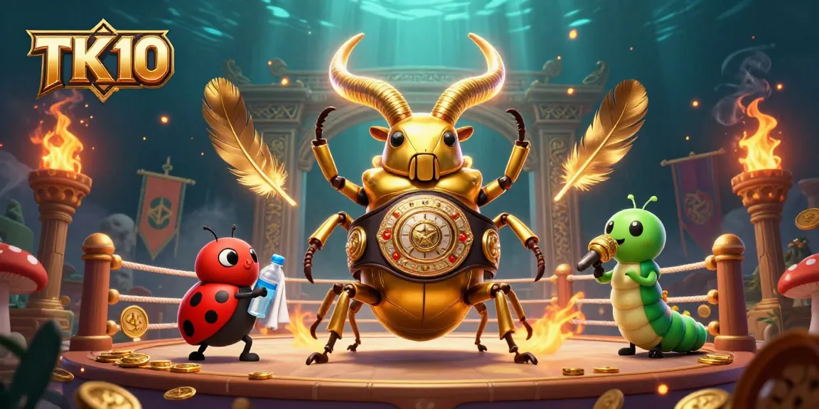 Engage with TK10's vibrant gambling experience through a dynamic 3D illustration of unique casino characters.