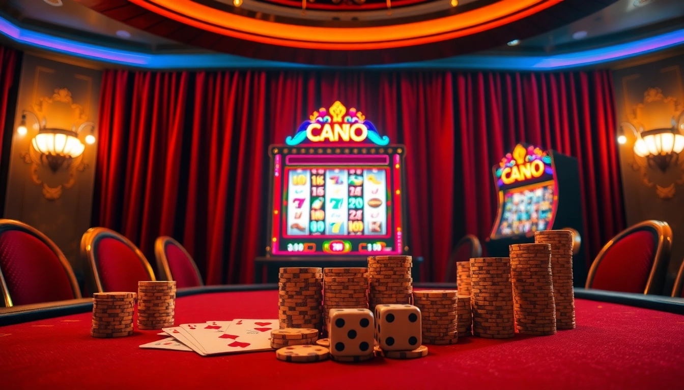 Engaging slot machine gameplay scene with vibrant lights and casino atmosphere