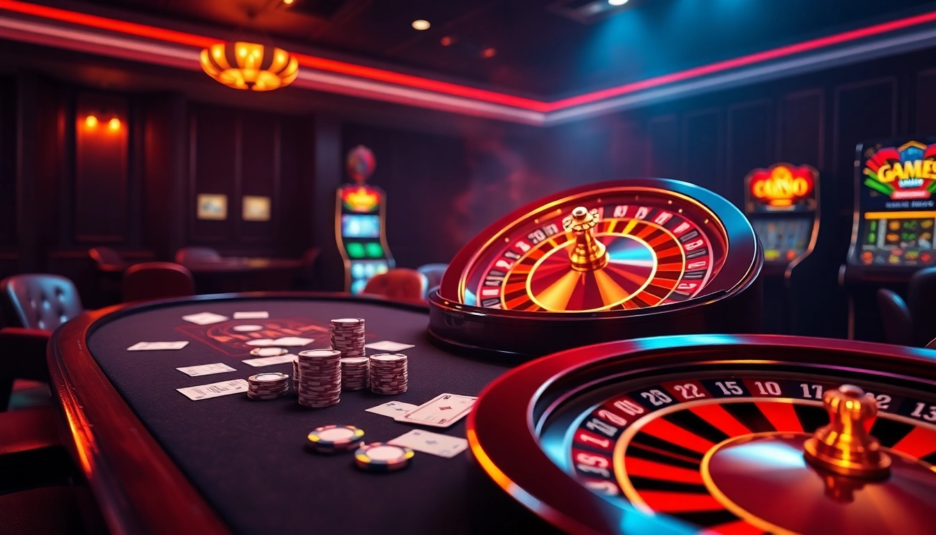 Gameplay in TRANG GAME B8 with vibrant poker chips and roulette wheel, enhancing online gambling excitement.