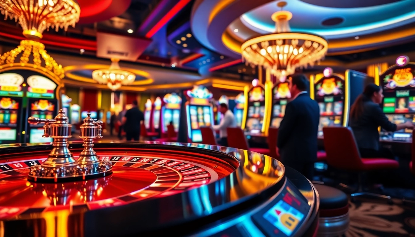 Experience the vibrant excitement of home bdjl with players engaged at a luxurious casino table.