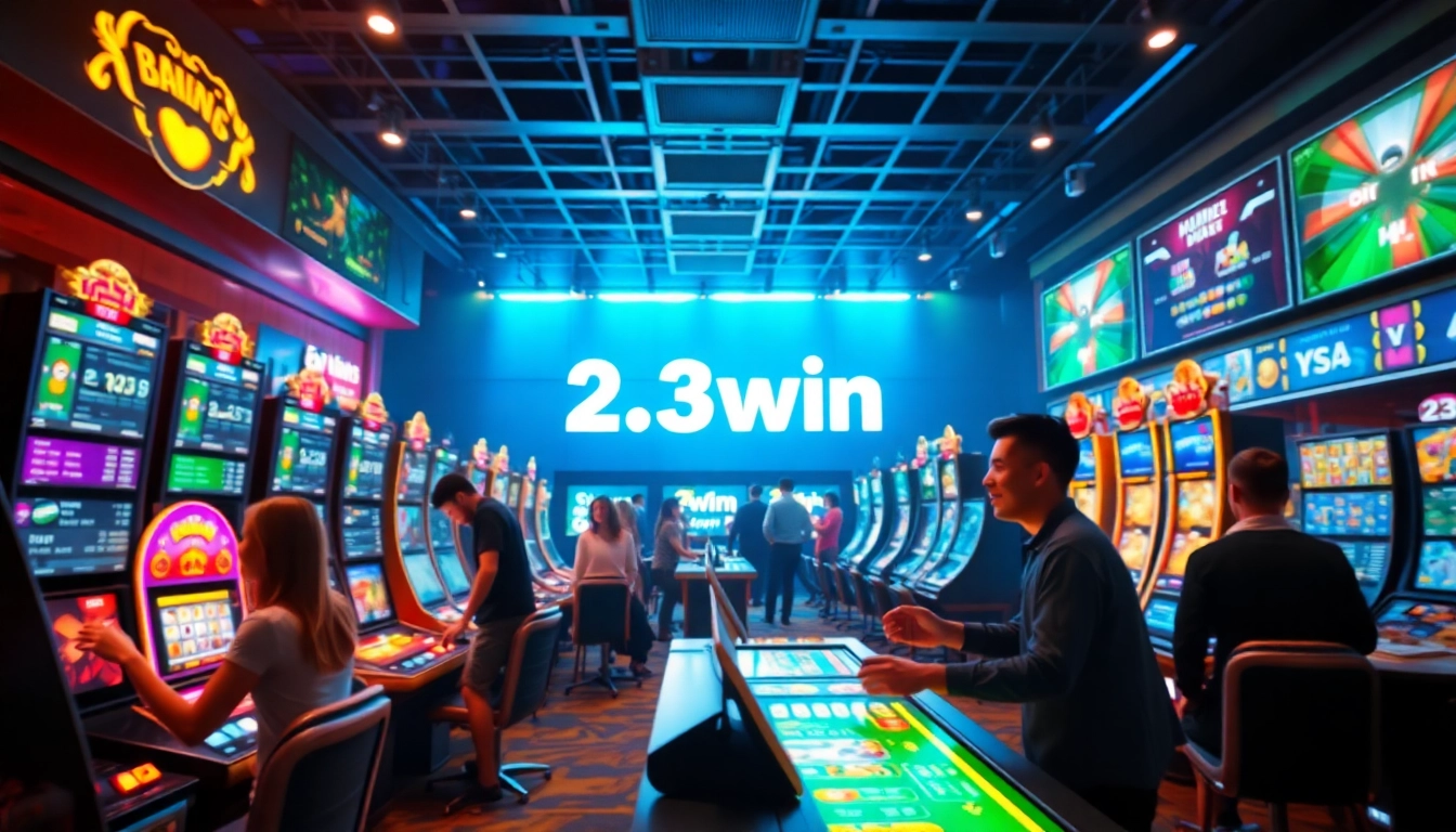 Engaging online gaming experience at 23win, featuring casino games and vibrant interface